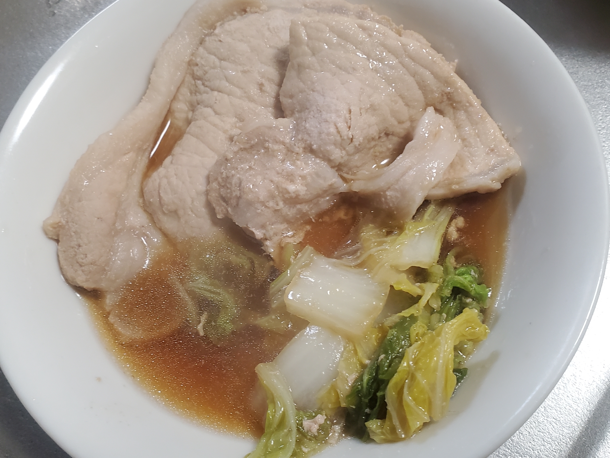 豚肉と白菜の生姜蒸し