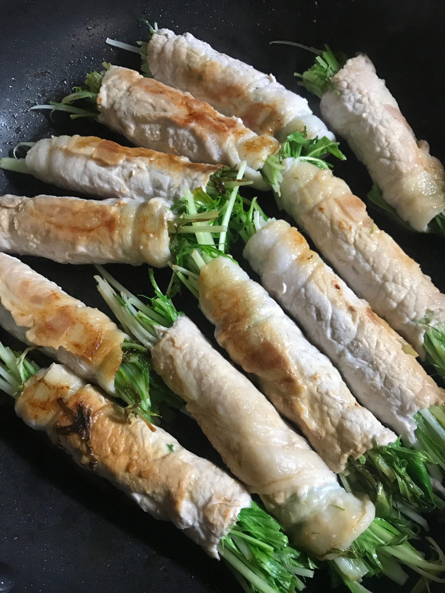 豚ロースの水菜まき焼きしゃぶ