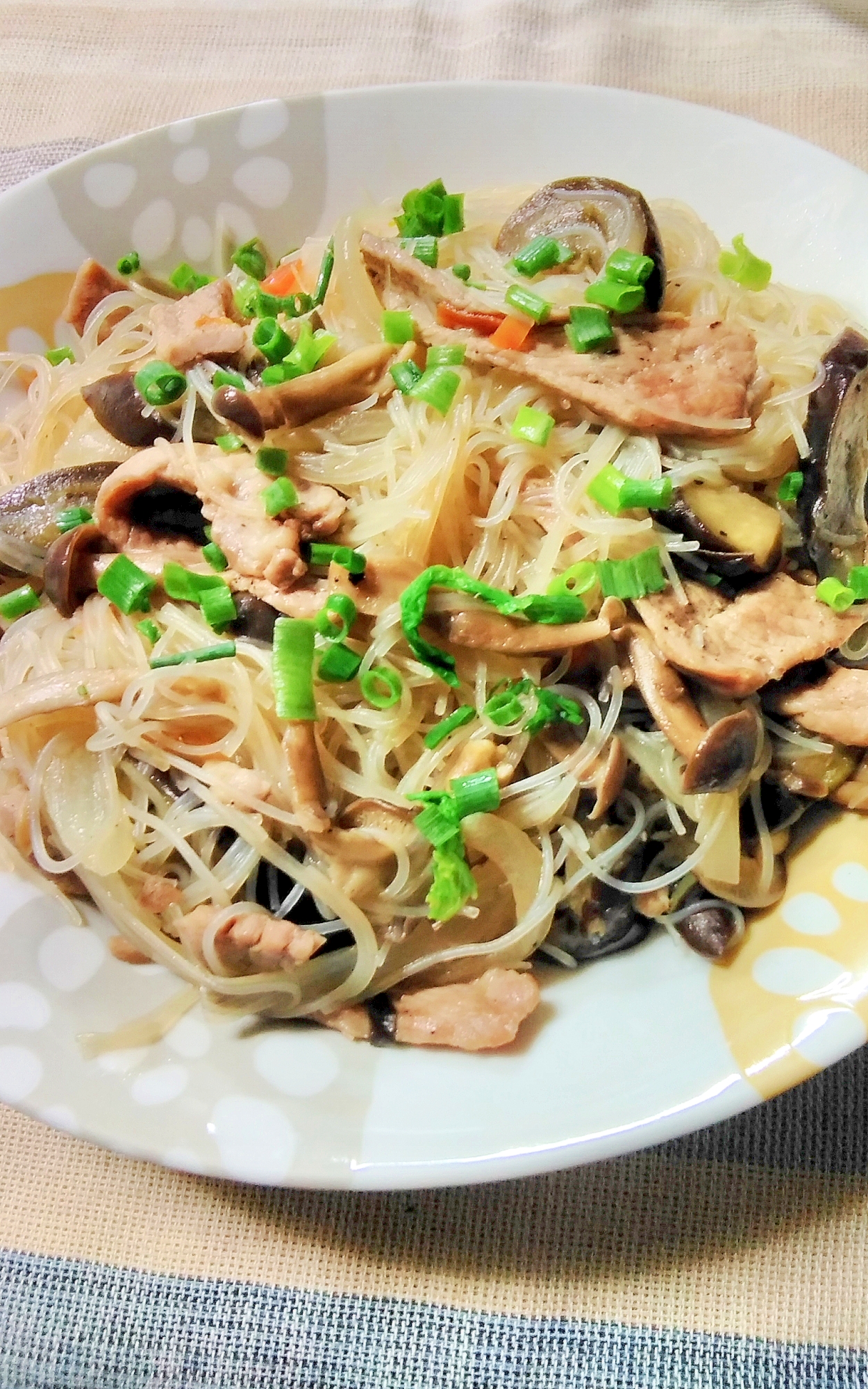 我が家の大盛り焼きビーフン