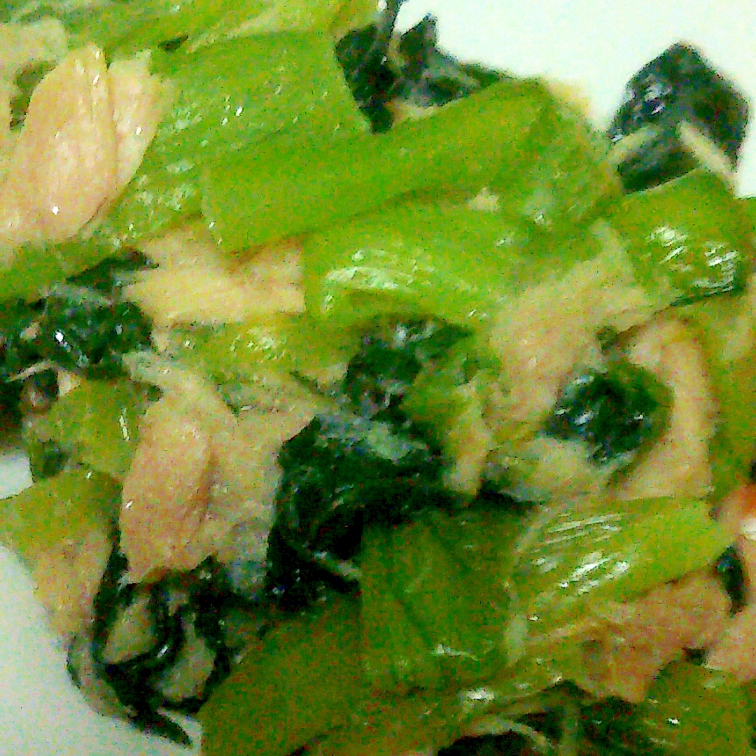 小松菜とツナ缶の煮物