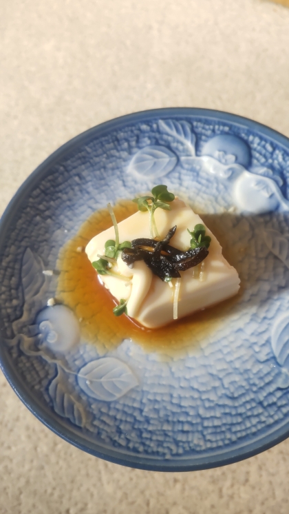 貝割れ大根塩昆布♪冷奴