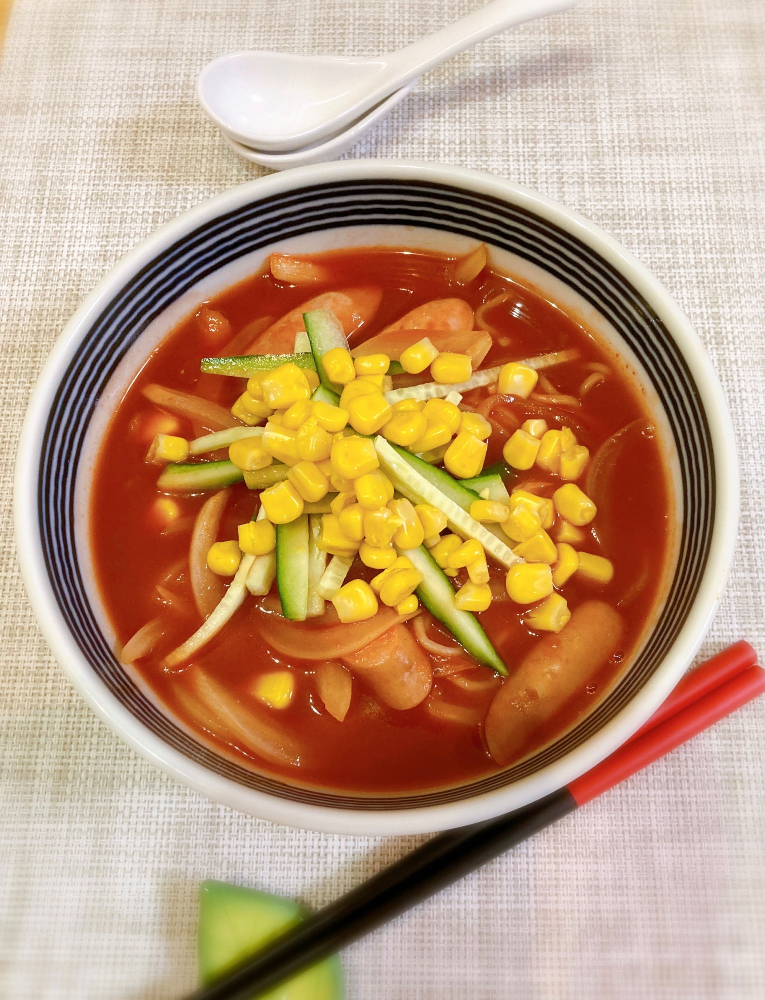 濃厚リコピン♡トマトジュースラーメン❣️