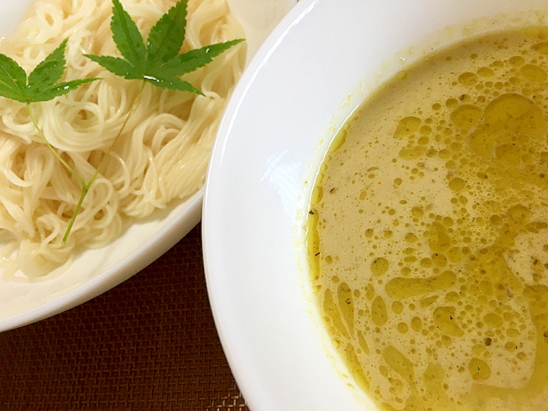 素麺☆つけ麺！残りのグリーンカレー