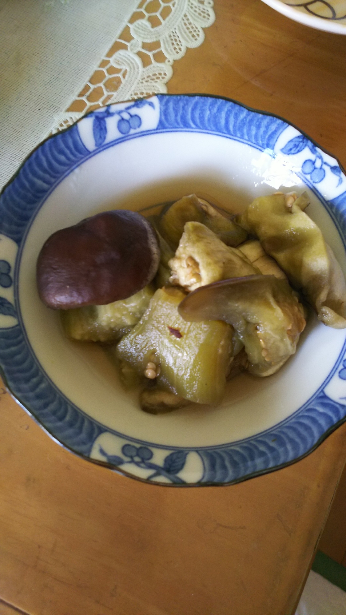 なすびと椎茸の煮物