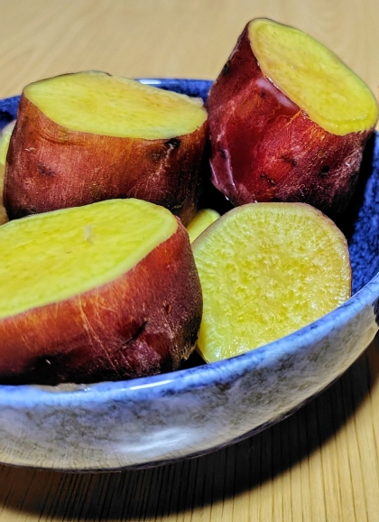 炊飯器でふかし芋　さつまいも