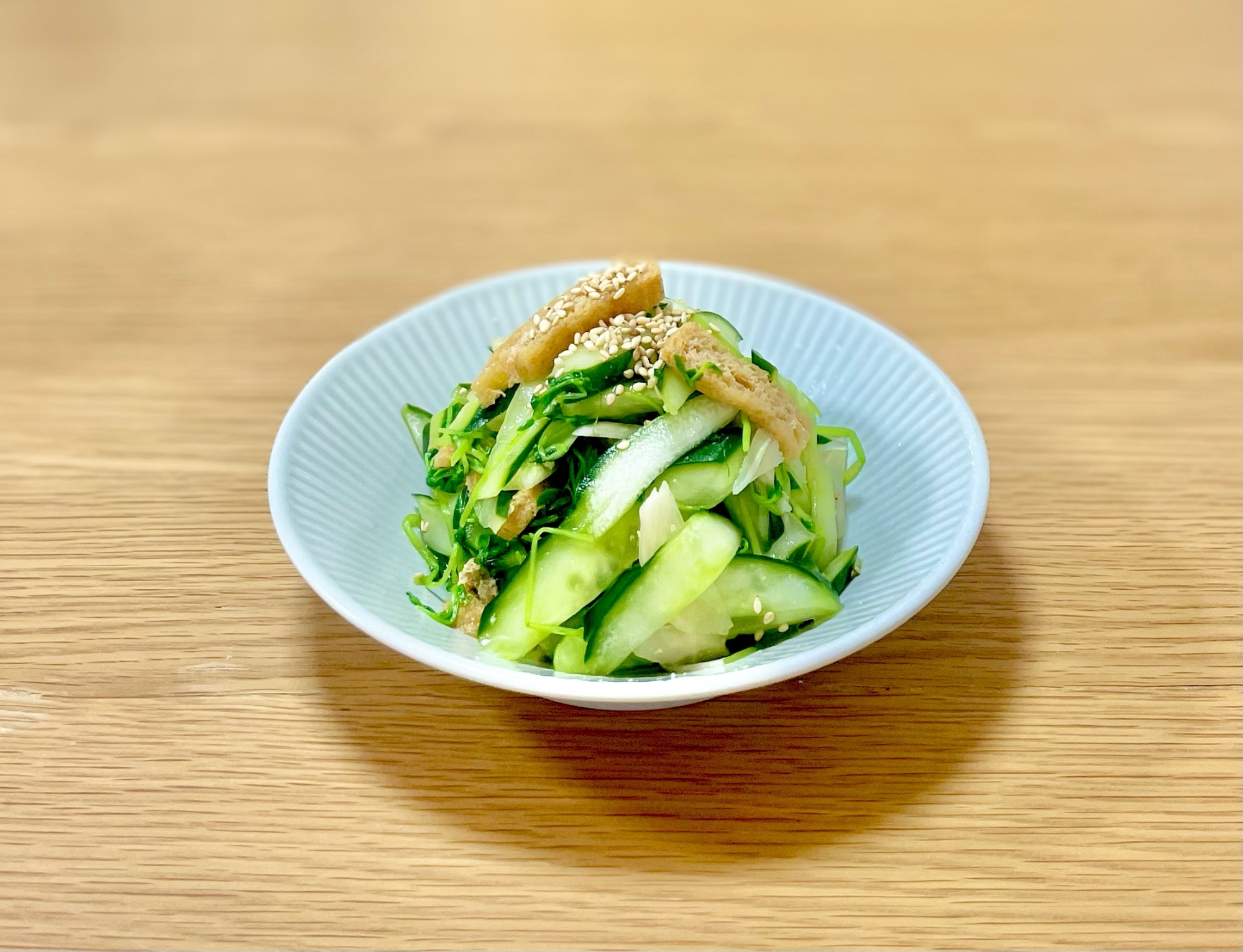 胡瓜と刻み揚げの酢のもの