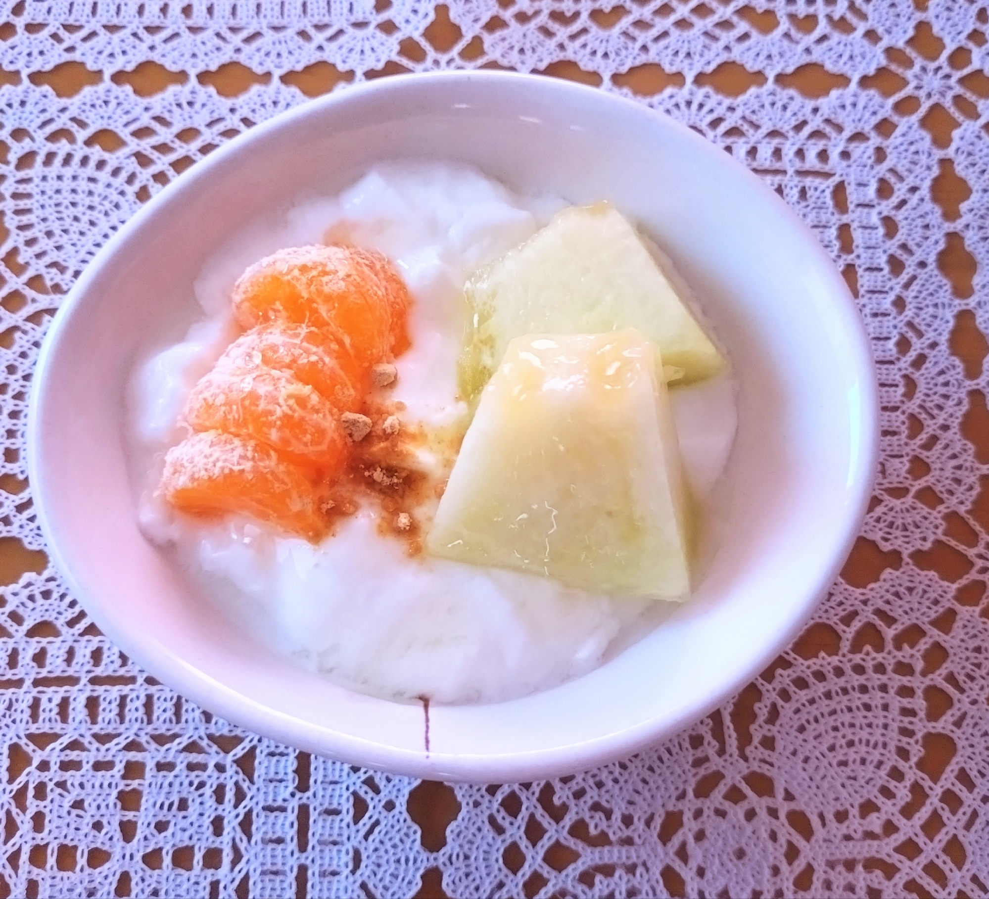 メロンとみかんのヨーグルト◇