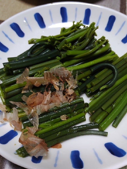 ワラビの醤油漬け