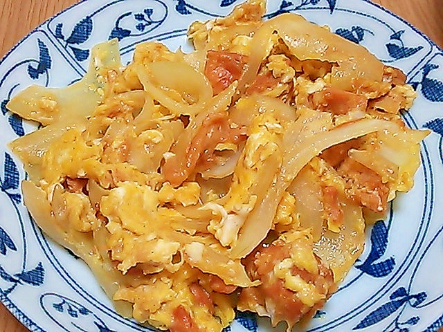 焼き鳥缶と玉ねぎの卵炒め レシピ 作り方 By Kuro 24 楽天レシピ
