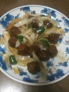 肉団子で柔らか酢豚