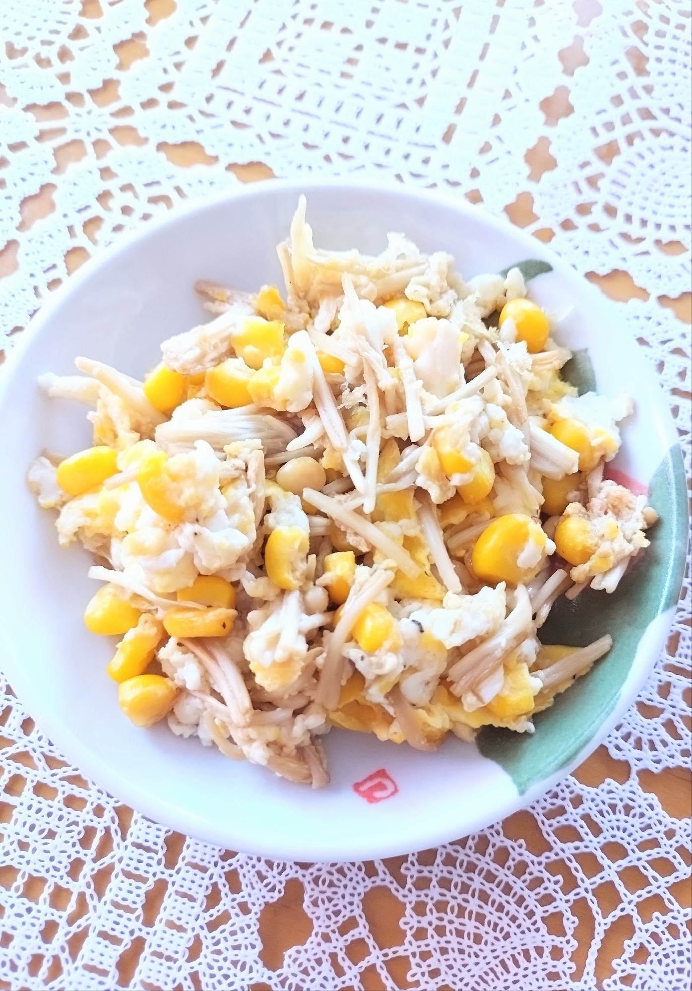 えのきとコーンの卵炒め☆