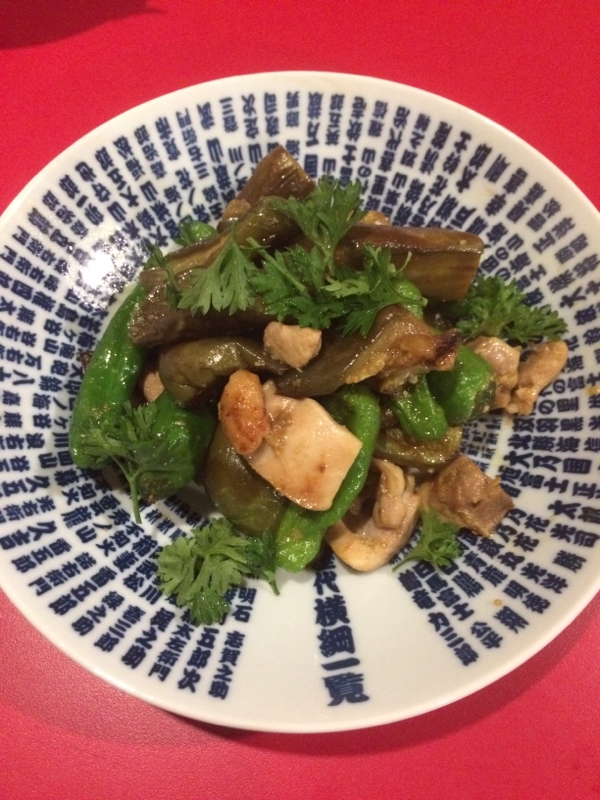 鶏肉と夏野菜のカレー炒め