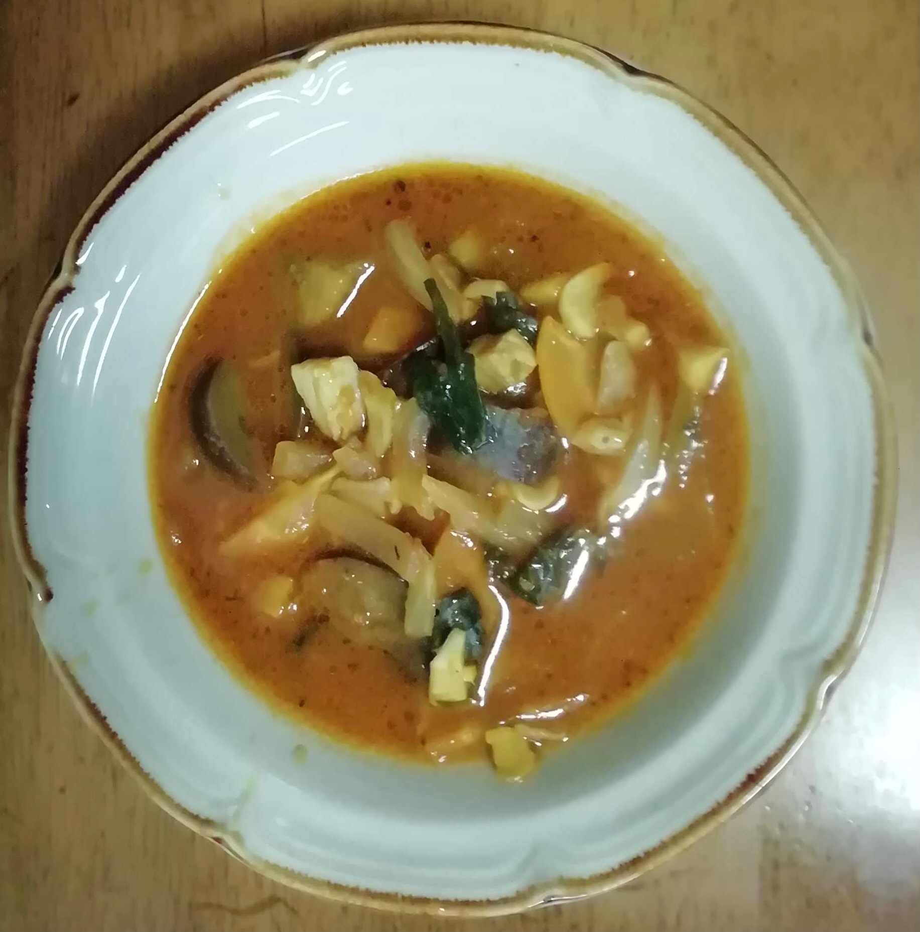 ベーコン入りカレースープ