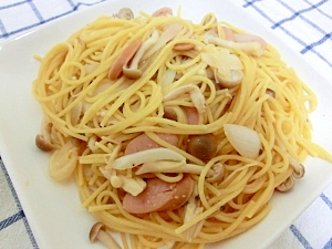塩麹と醤油で！玉ねぎとしめじのパスタ☆