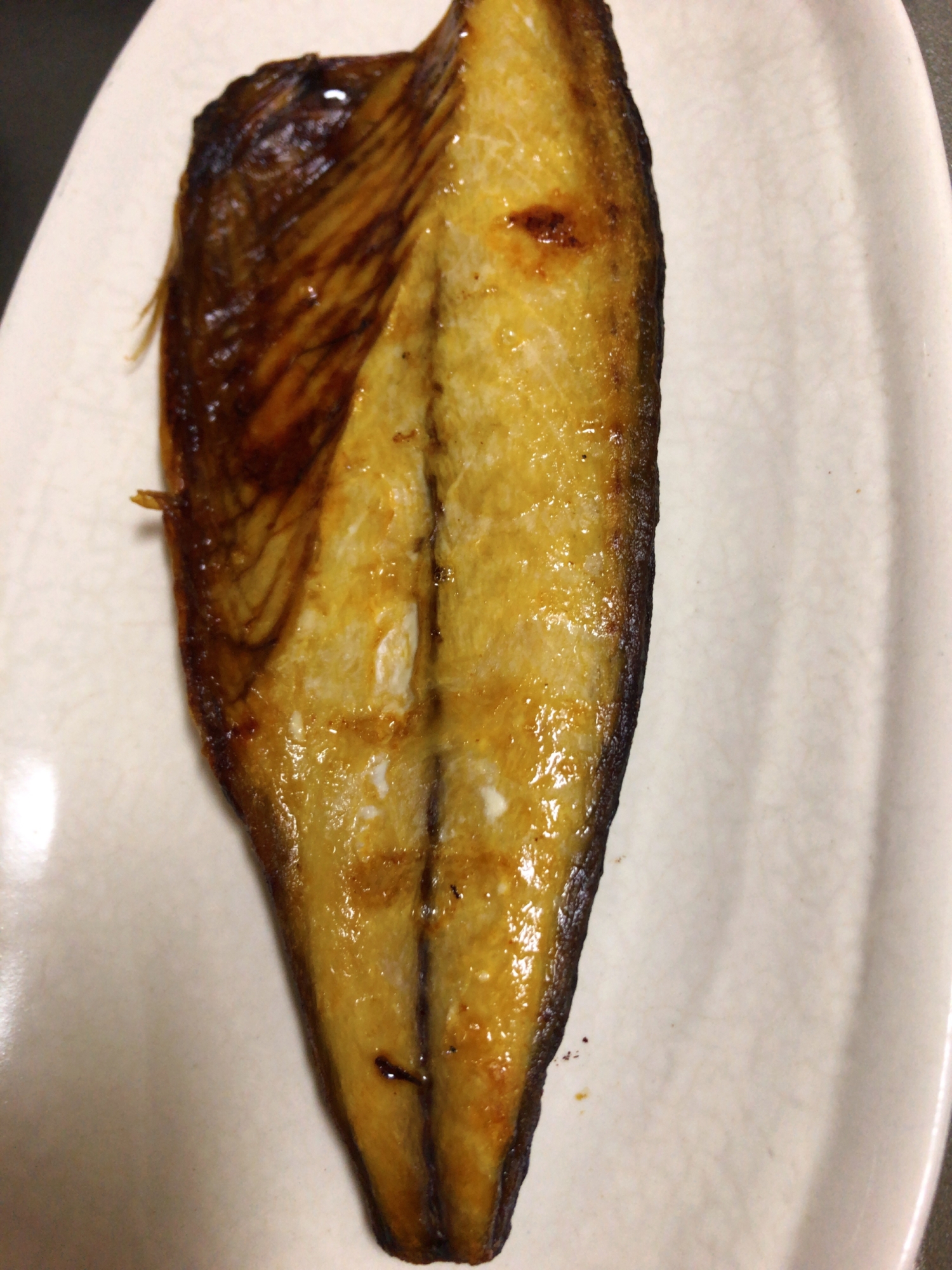 焼き鯖のレモンソースかけ