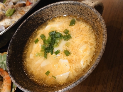 【韓国風】豆腐と卵のスープ