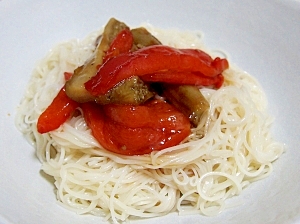 夏野菜のイタリアンそうめん