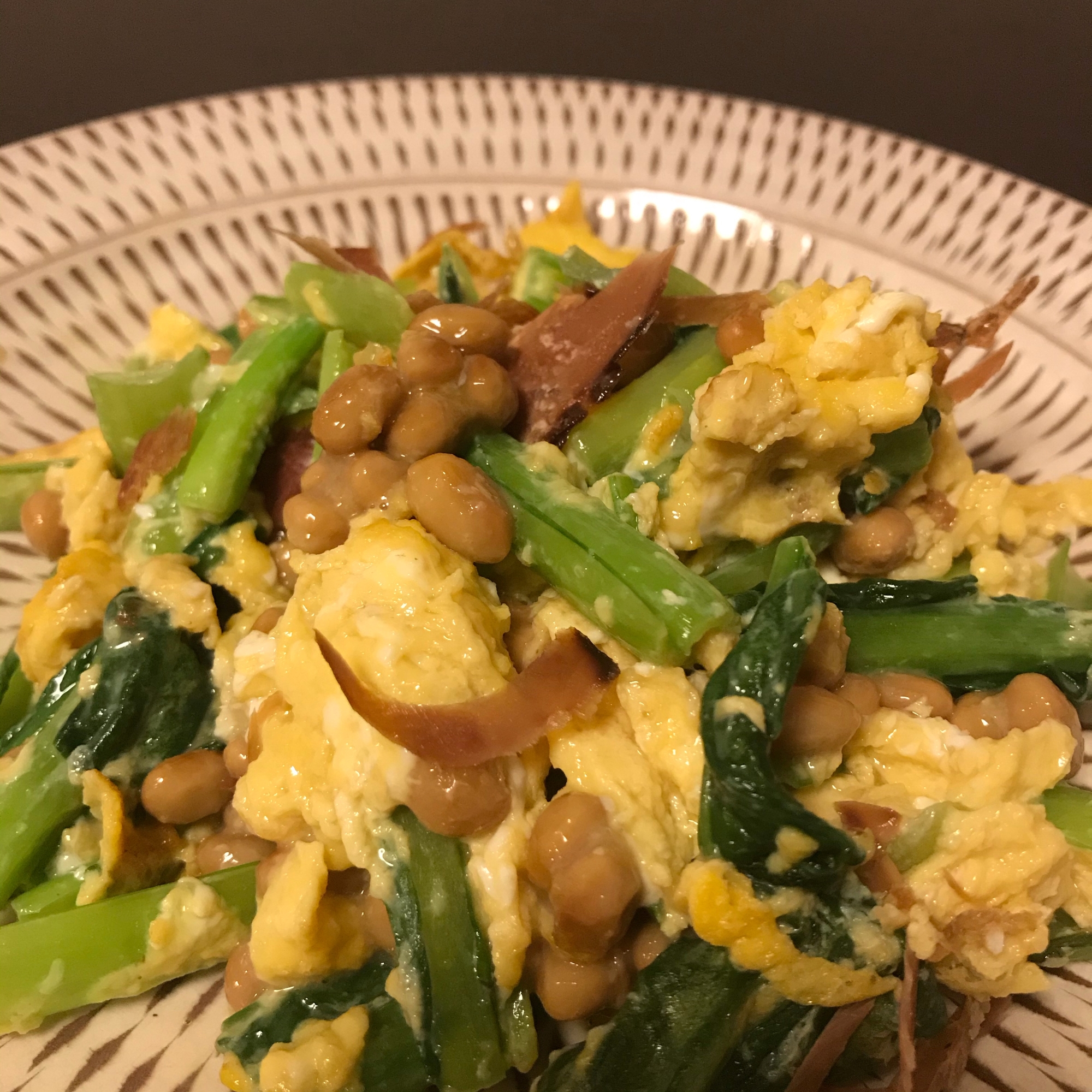 あるもの野菜と納豆チャンプルー⭐️