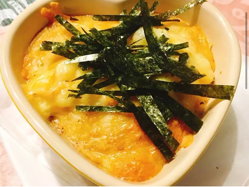 簡単!混ぜて焼くだけ!明太とろろグラタン