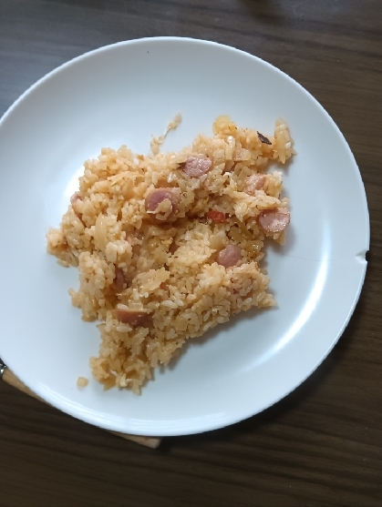 大根葉とウインナーの卵炒飯