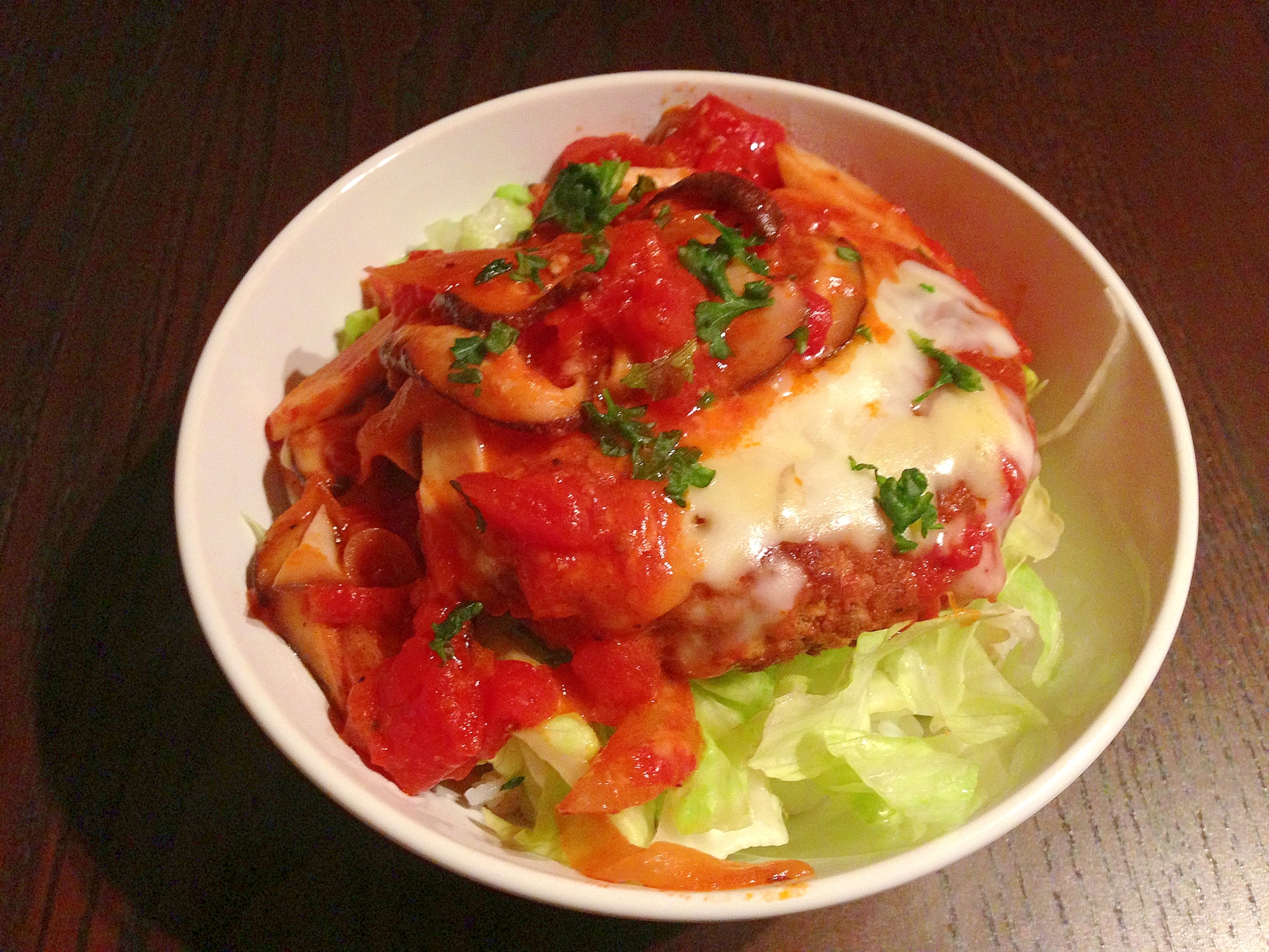 ロコモコ風煮込みハンバーグ丼