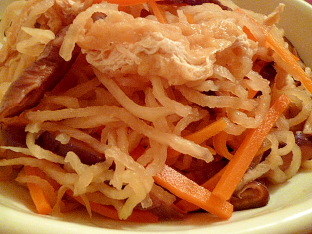 電子レンジ使用 切干大根の煮物 レシピ 作り方 By fairy tale 楽天レシピ