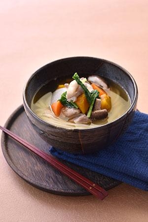 塩麴のしっぽくうどん