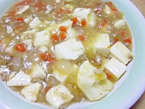にんじんと玉ねぎのマーボー豆腐