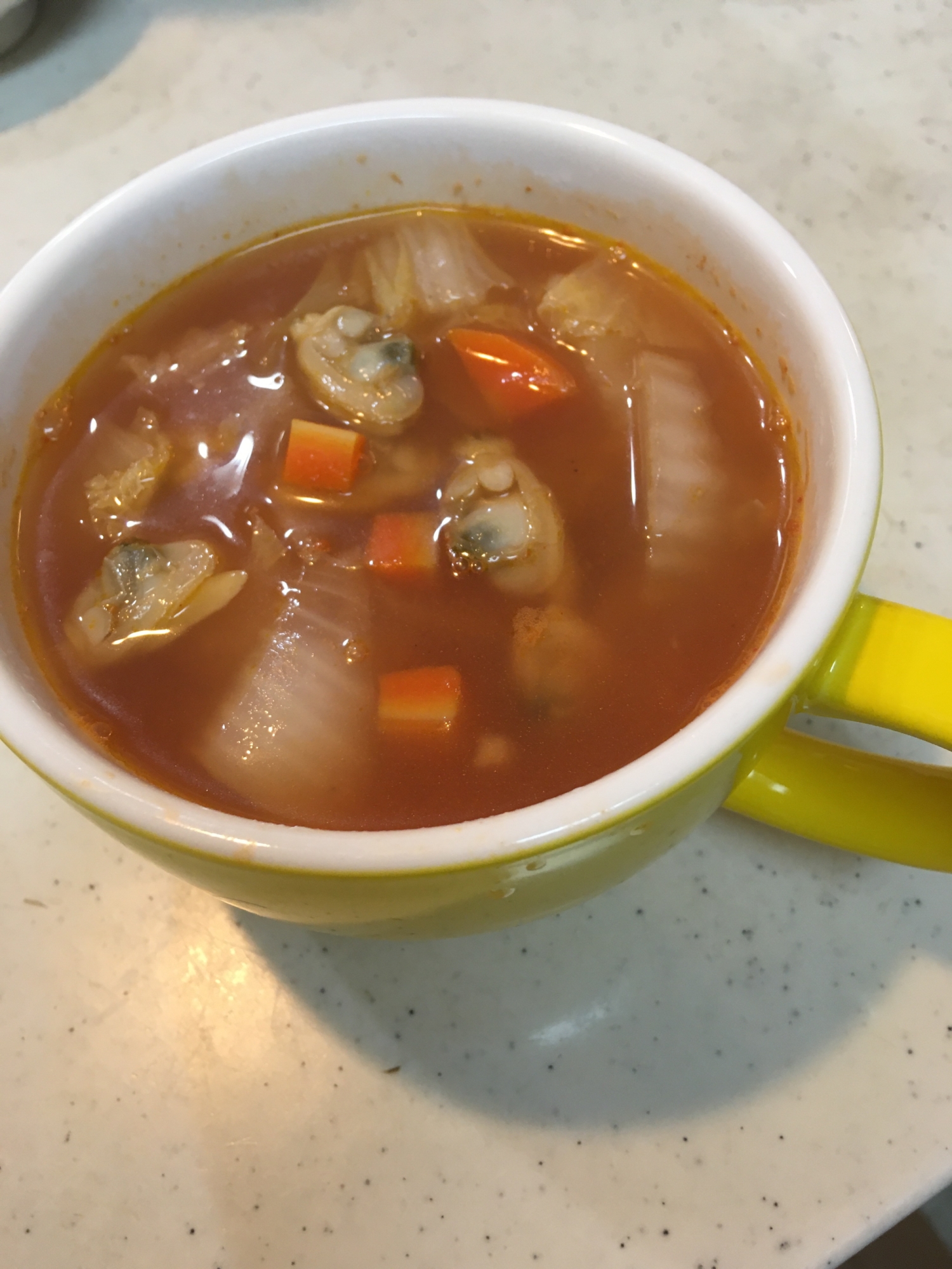 あさりと白菜のトマトスープ