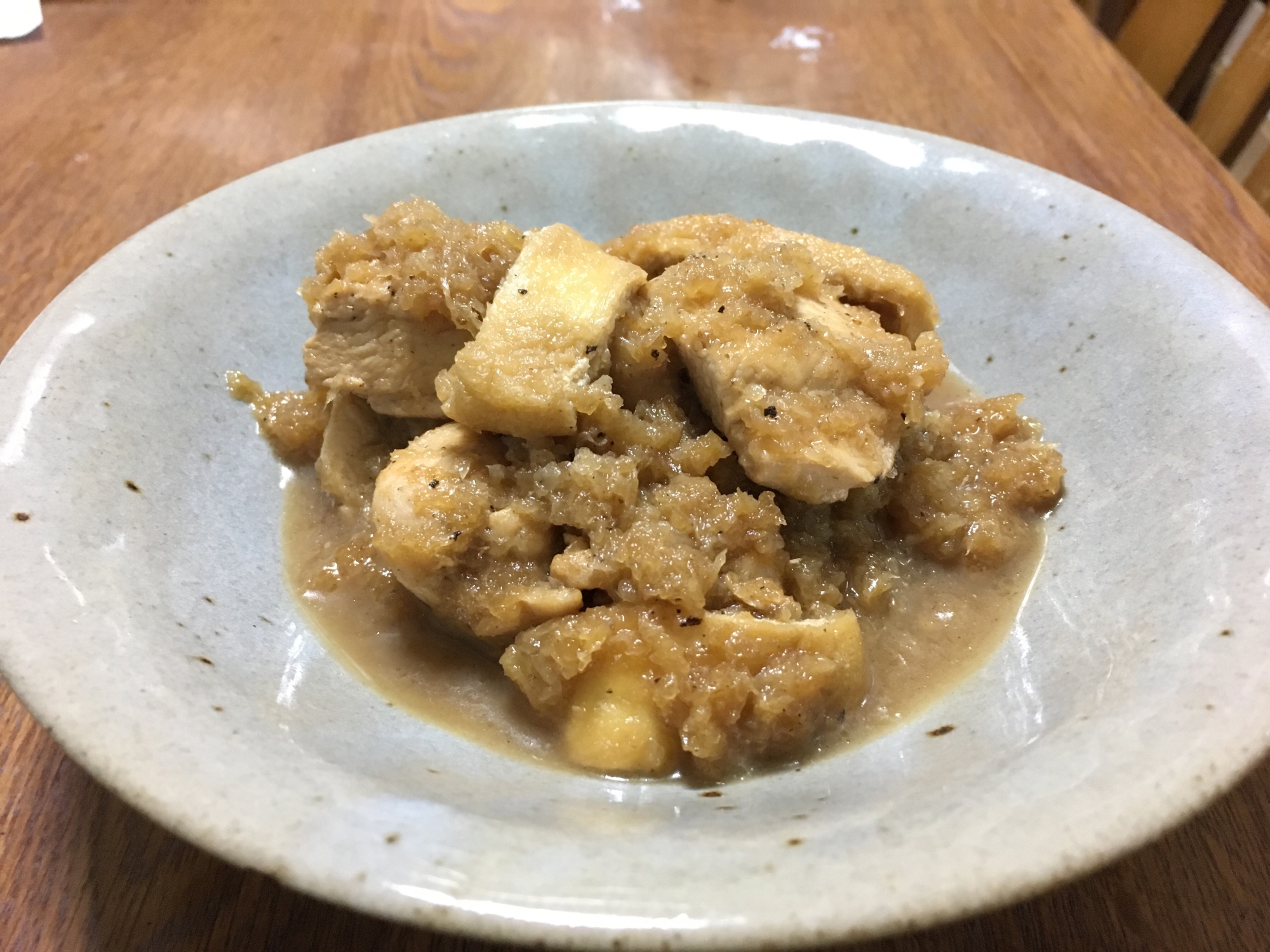 油揚げと鶏肉のみぞれ煮！さっぱりうまうま♪