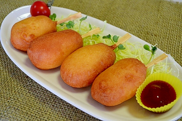 ◇つまみ揚げ(野菜)◆で簡単!ミニアメリカンドック