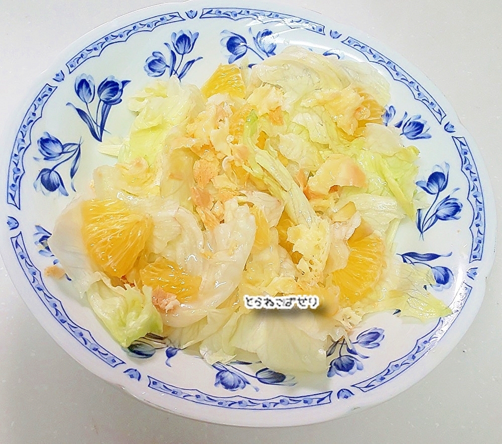 焼き国産チーズと柑橘が爽やかなサラダ