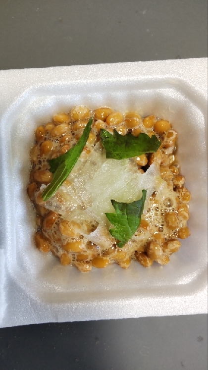 玉ねぎ大葉♪納豆