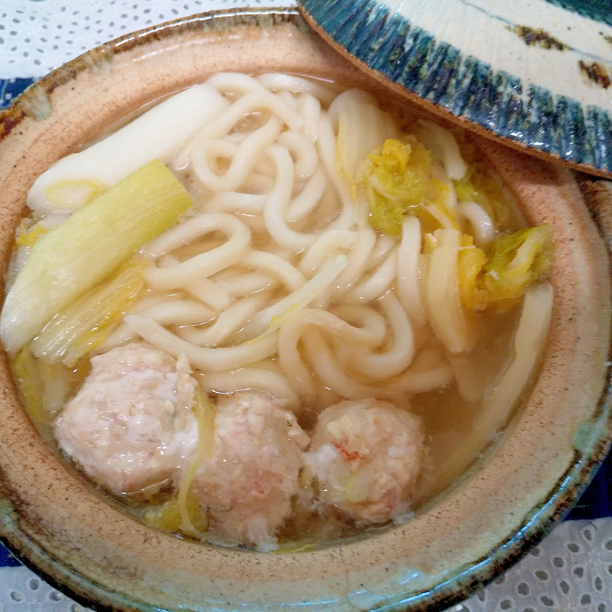 つくね鍋焼きうどん