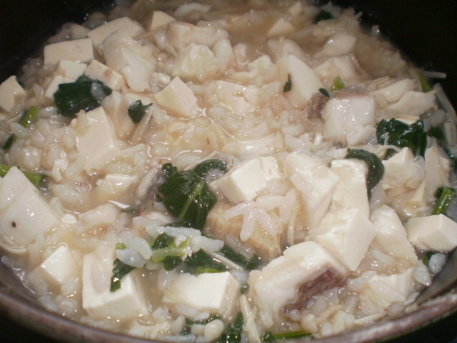 鯛と豆腐の雑炊