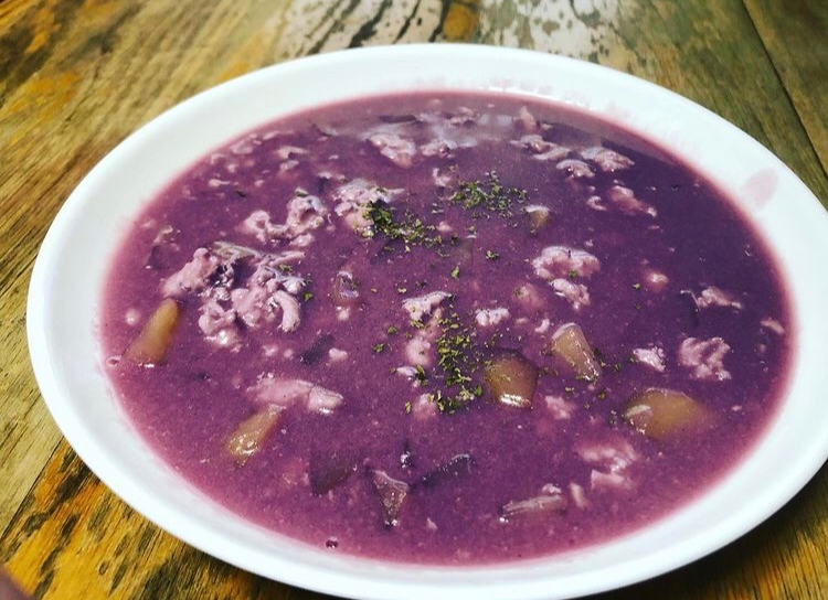紫色の野菜ジュースでジャイアンシチュー風 レシピ 作り方 By うちなち 楽天レシピ