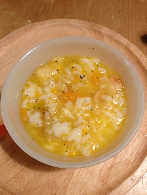 離乳食に お麩入りかぼちゃがゆ レシピ 作り方 By Asami0418 楽天レシピ