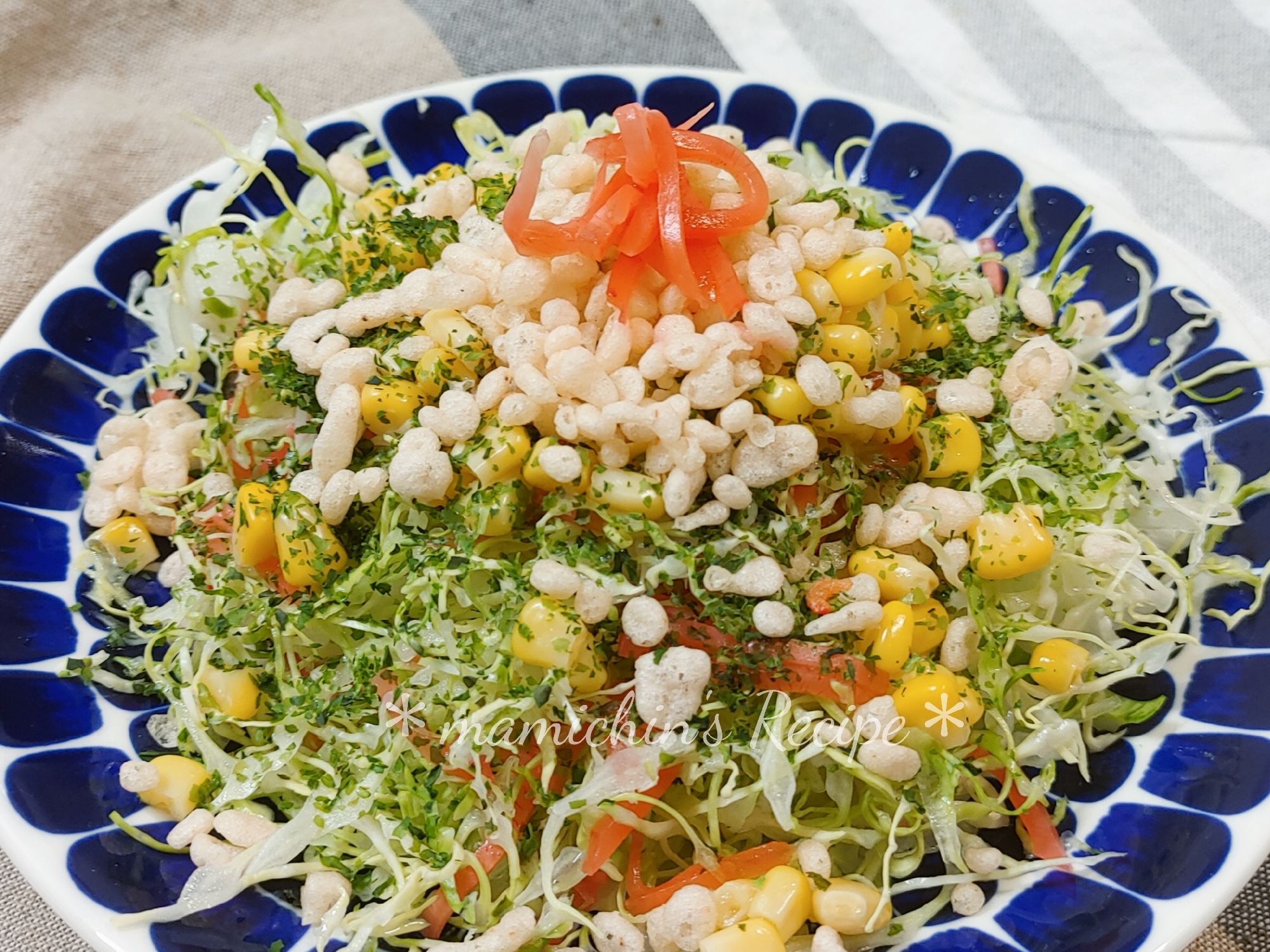 キャベツ＊お好み焼き風〜おつまみSalad