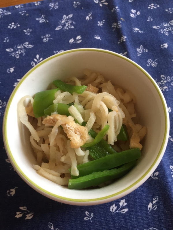 切り干し大根とピーマンの煮物