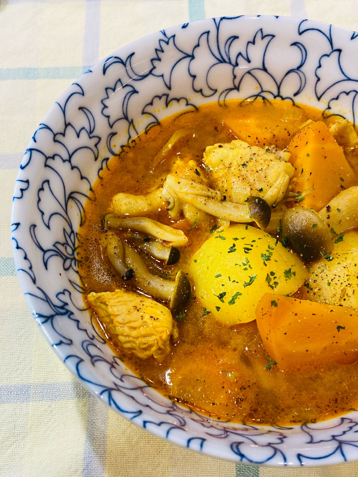 ♦️カレー粉で作る スープカレー