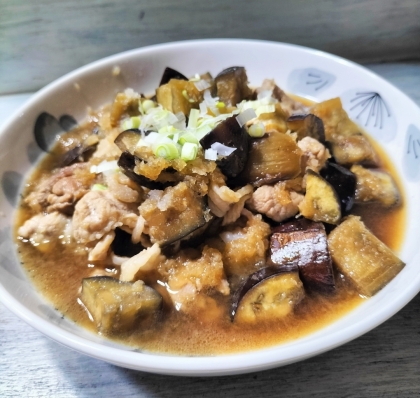 簡単メイン♡しょうが香る♡豚肉となすのみぞれ煮