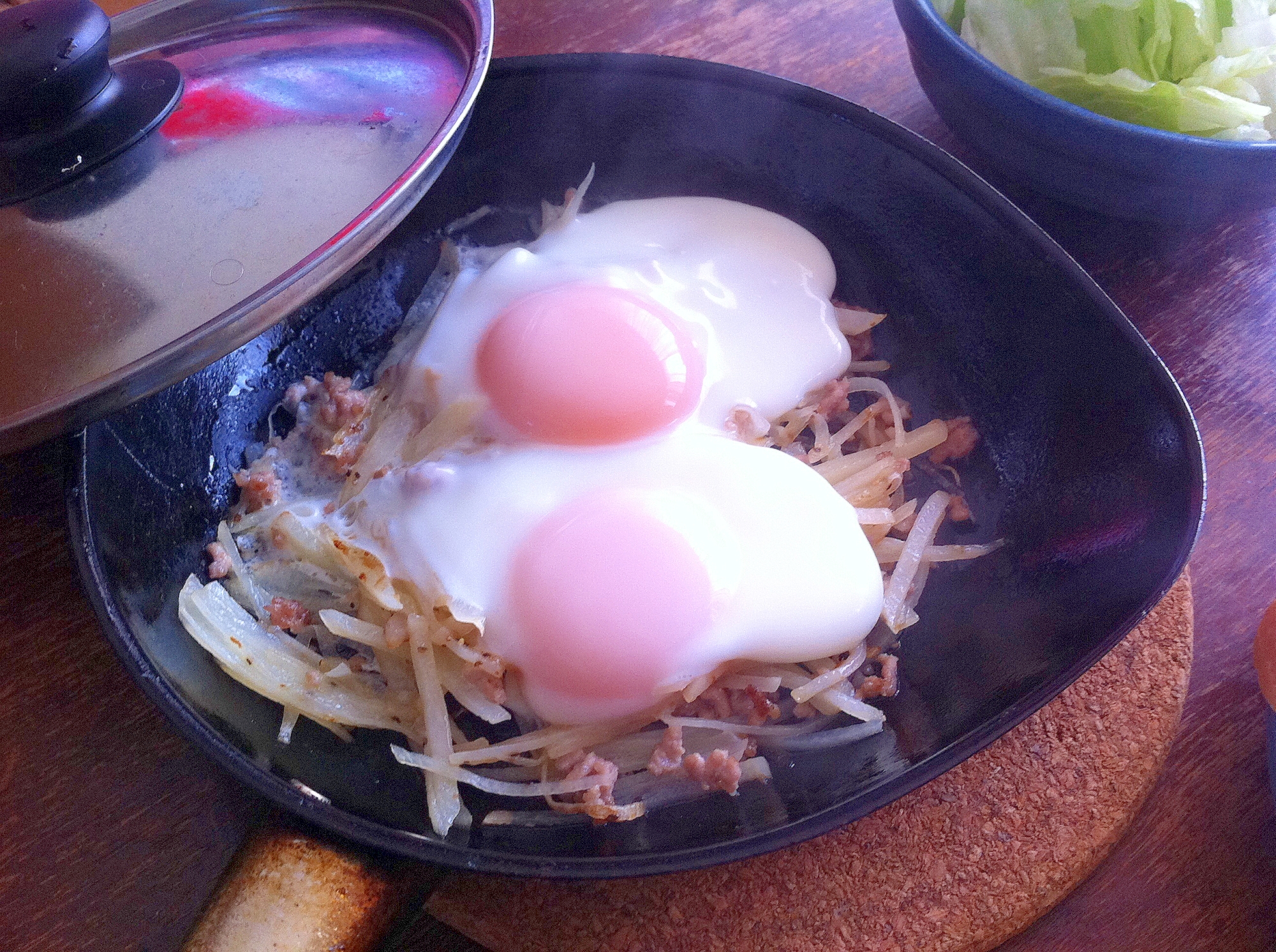 ♦じゃがいも炒めで♦目玉焼きアレンジ