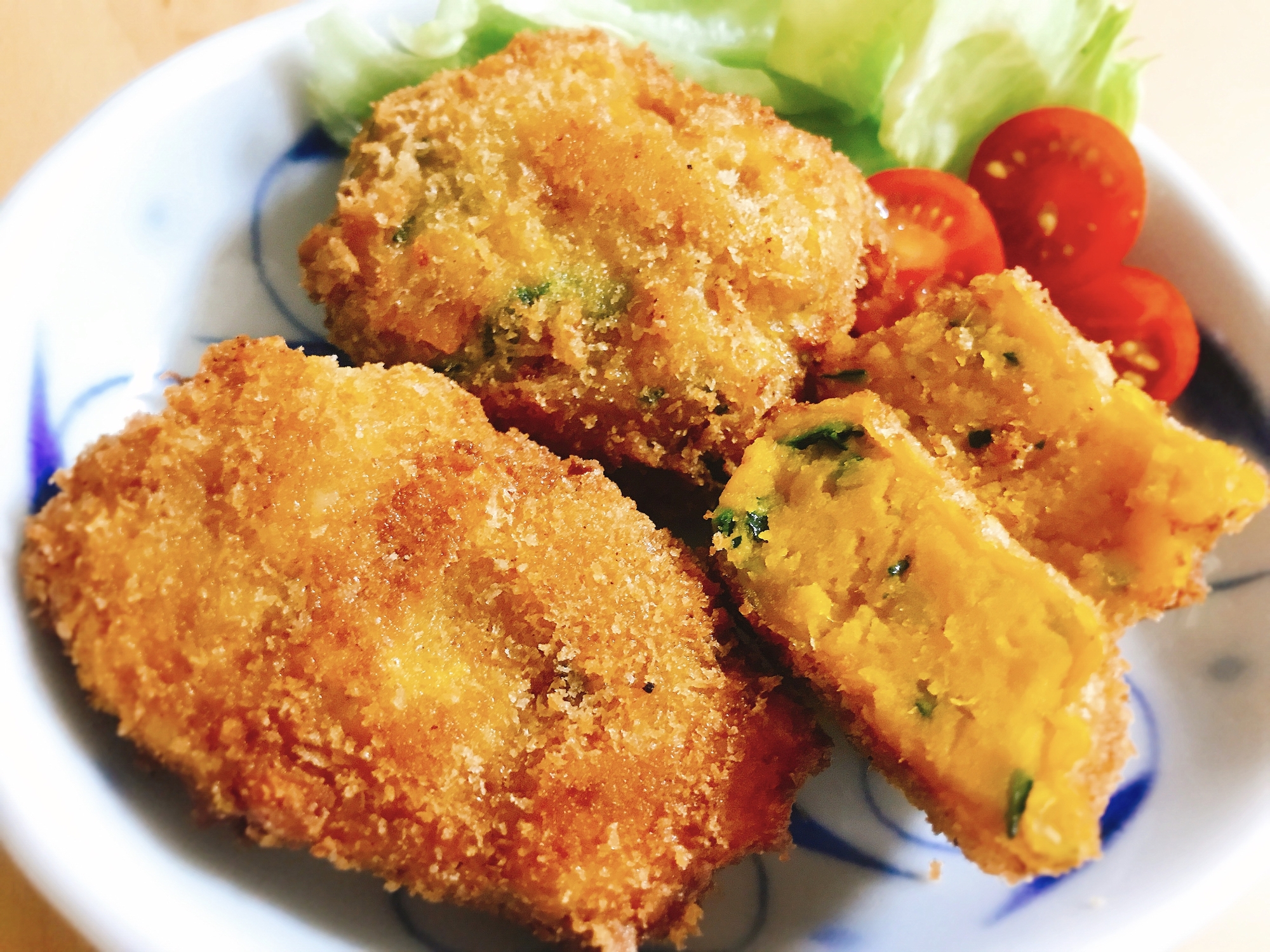 夫婦のおつまみ ほっこり美味しいかぼちゃコロッケ レシピ 作り方 By Cocopoteito 楽天レシピ