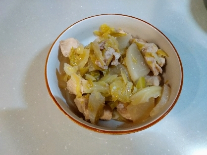 鶏肉と白菜、人参、大根のとろとろ炒め♪
