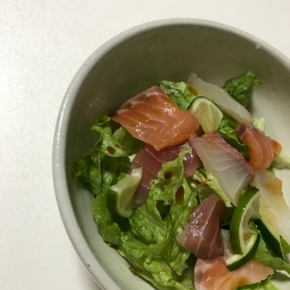 【旬】美味しい鯛の刺身に新玉ねぎの薄切りサラダ