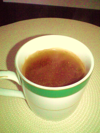 つい最近までシナモンアイスティーを飲んでいましたが、今朝は寒かったので、ホットで飲みました。
シナモン紅茶、美味しいですね。体が暖まりました(*^_^*)