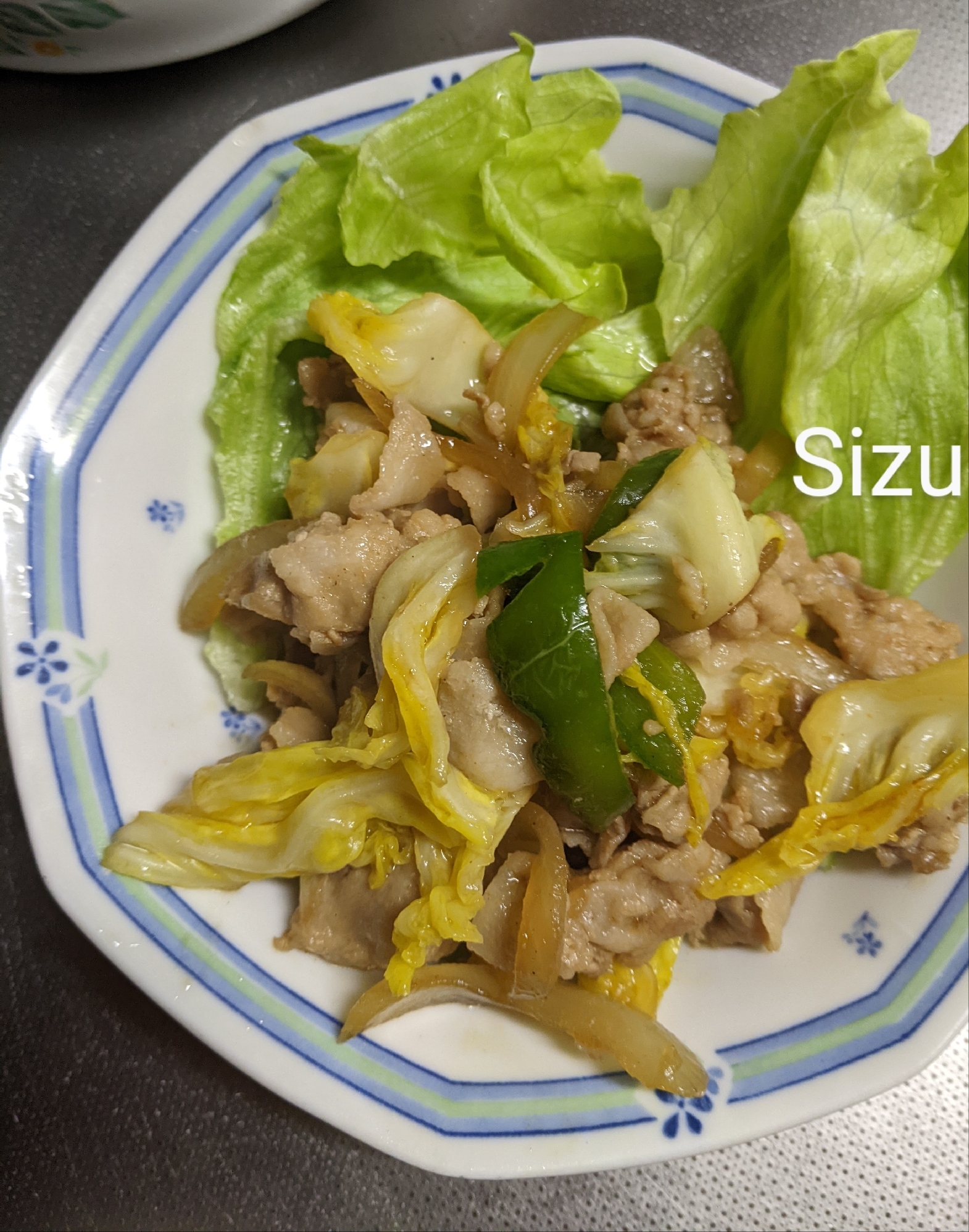 ピーマンキャベツの豚カレー炒め