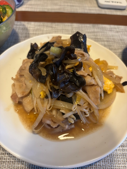 節約レシピ☆もやしときくらげの卵炒め