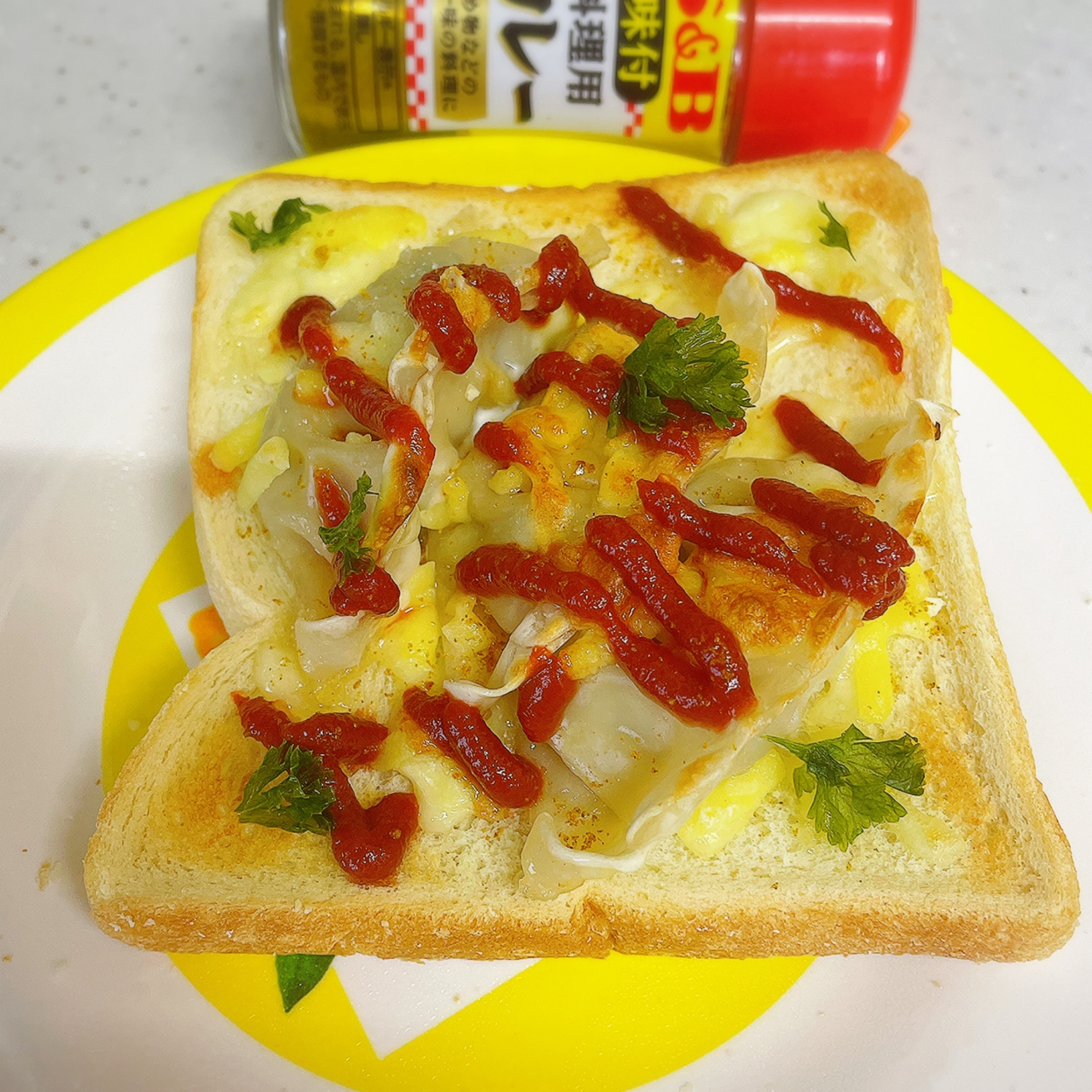 餃子カレートースト✨✨