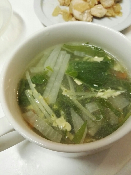 大根と水菜の和風スープ